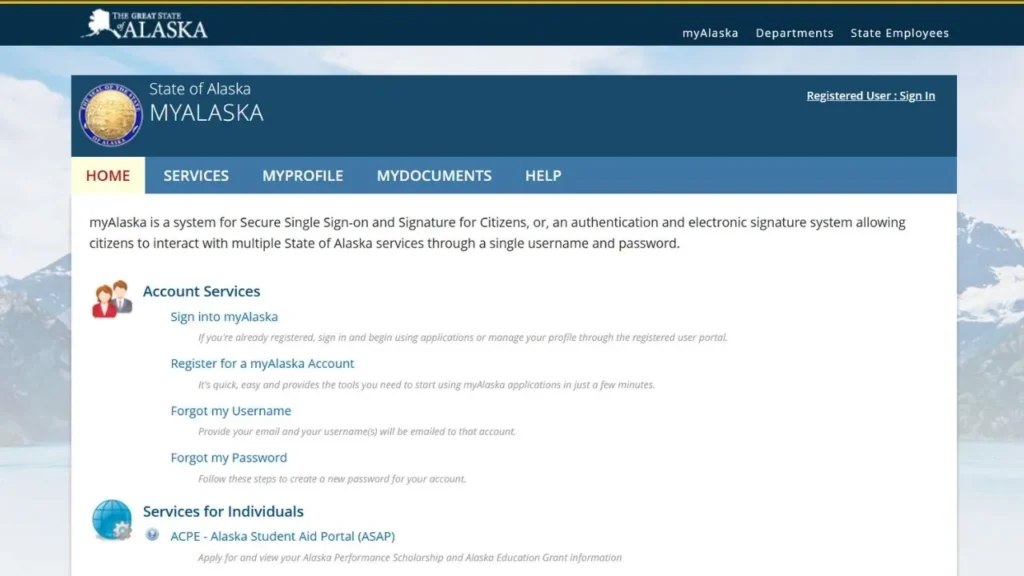 myAlaska System — Everything with a Single Login